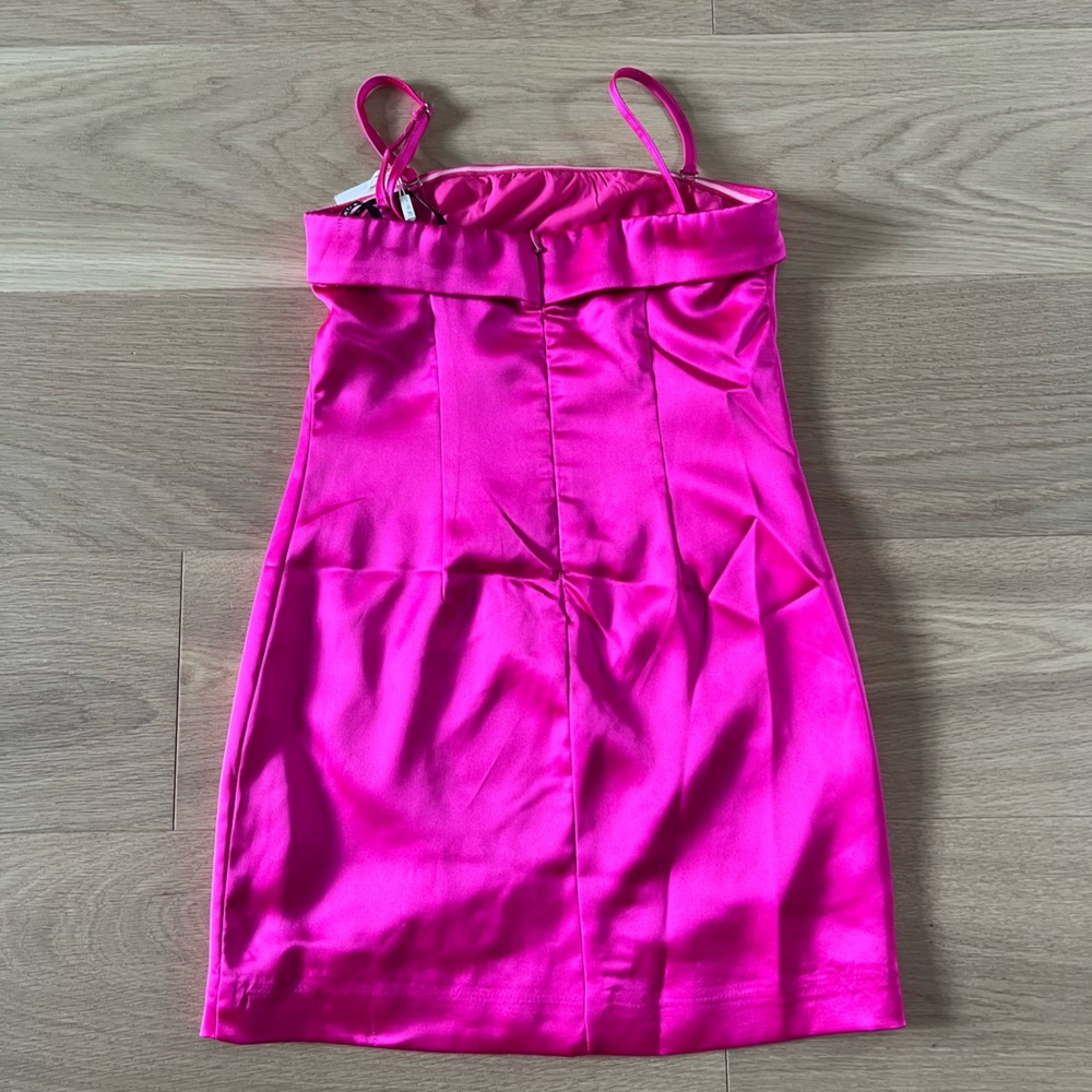 New! Katie J NYC Fuchsia Strapless Dress - Picture 3 of 4